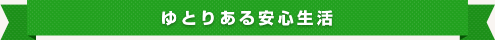 ゆとりある安心生活